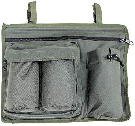 Lucx Organizer Tasche Seitentasche für Smartphone - 600D PVC / 37x28cm für Bedchair Angelliege Karpfenliege Universal passend auch für Camping Liegen