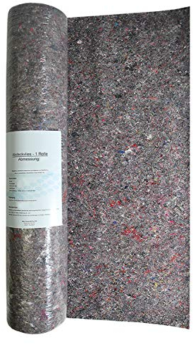 HELO Antirutsch Malervlies 1 x 25 m Rolle (Breite: 1m) wiederverwendbar, Profi Maler Schutzvlies Abdeckvlies aus saugstarken Baumwollfasern 280 g/m² mit undurchlässiger und rutschfester Unterseite