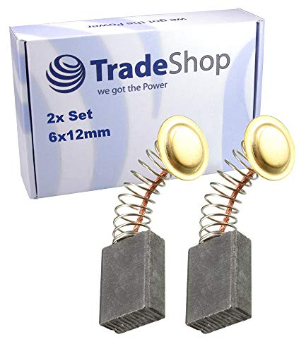 2x Kohlebürsten für viele vers. Elektro-Werkzeuge (z.B. Bohrhammer, Bohrmaschine, Motorbohrer, Säge uvm.) / Motorkohlen Kohlestifte 6x12mm