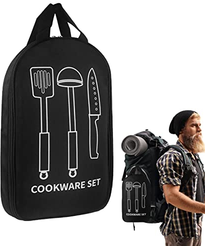 WEITING Borsa per pentole da campeggio | Borsa organizer di grande capacità – Organizer portatile per pentole, valigetta multifunzionale per utensili da cucina