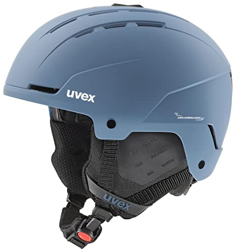 uvex Stance - robuster, effizient belüfteter Skihelm für Damen und Herren mit individueller Größenanpassung - Stone Blue matt - 54-58 cm
