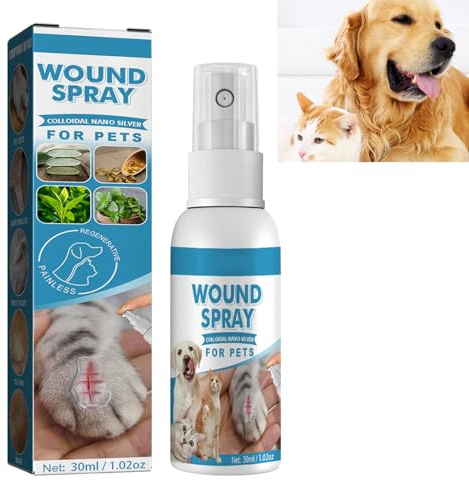 GNAUMORE Spray de Guérison pour Animaux,Pansement Liquide pour Plaies Chien,Spray de Cicatrisation pour Animaux de Compagnie,Spray de Guérison des Plaies,Spray deNettoyage pour Animaux de Compagnie