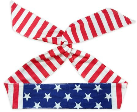 hhdatc American Country Flag Tie Headband with National Flag,USA Banadan Mexico Headband for Men Team USA Olympic Apparel