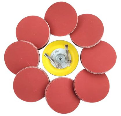 Wanmutrun 75 mm Discos de Lija Set Hook and Loop Abrasivo Papel 100 piezas Grano1200 Papel de Lija es la Mejor Opción Para Pulir Pequeñas áreas