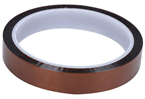 Aladeno Cinta industrial Cinta de película de poliimida 0,065 mm x 15 mm x 330 cm Cinta resistente al calor para bandas aislantes para transformadores Motor rectificador Reactor