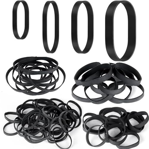 PIWOSGOL 70 Stück Taktische Gummibänder Schwarz, Schwere Gummibänder, Elastische Breite Dicke Gummiringe, UV-Hitze-Kältebeständige Gummiband für Camping Survival Haushalt Arbeit (4 Größen 5/6/10/13cm)