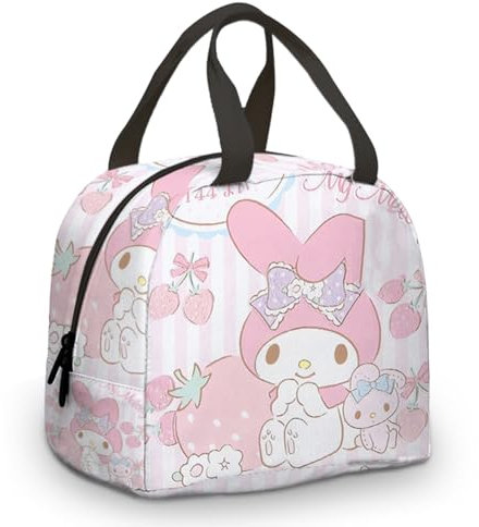 Ksopsdey Melody Lunch Bag, Lunchtasche Kinder Kühltasche Cartoon Auslaufsichere Isolierte Lunchtasche Thermostasche Mittagessen Tasche Lunchbag Cute Lunch Bag Vielseitige Picknicktasche für Büro