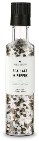 Silk Route Spice Company Refillable Grinder White Sea Salt & Pepper 228g