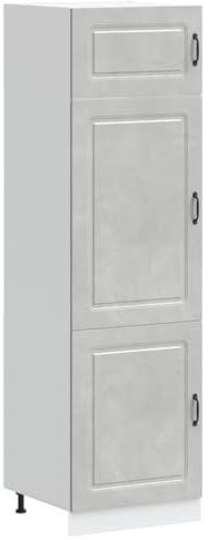vidaXL Köksskåp Kalmar betonggrå konstruerat trä, vit köksskåp, kök sideboard skåp, organisera köksskåp, högt köksskåp, fristående köksenhet