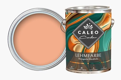 Caleo Color Lehmfarbe HONIGMELONE 0,15 Liter - ökologische Wandfarbe für Wohnzimmer und Co. - hoch deckend, tropffrei, geruchsneutral