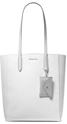 Michael Kors Vincent Große Tragetasche aus Saffiano-Leder mit Kartenetui, silber, Large