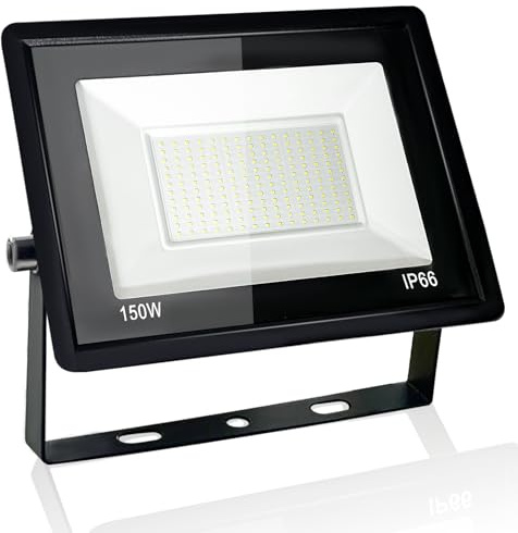 Eleganted 150 W LED-strålkastare utomhus, 6 500 K utomhus LED-projektor, IP66 vattentät LED-spotlight, för hem, garage, innergård, stig, trädgård