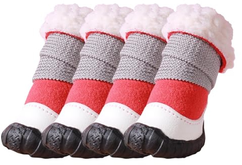 Hundeschuhe Pfotenschutz, Schneestiefel für Hunde | Weiche Schneestiefel für Welpen, rutschfeste Hundeschuhe waschbar für Outdoor-Aktivitäten, Schnee,