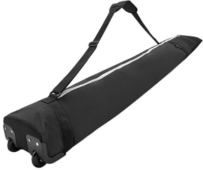Oshhni Skitasche, Snowboardtasche mit Rollen, Outdoor-Umhängetasche, Doppelrollen, Reisetasche, Schutz, Oxford-Stoffträger, Skiausrüstungstasche