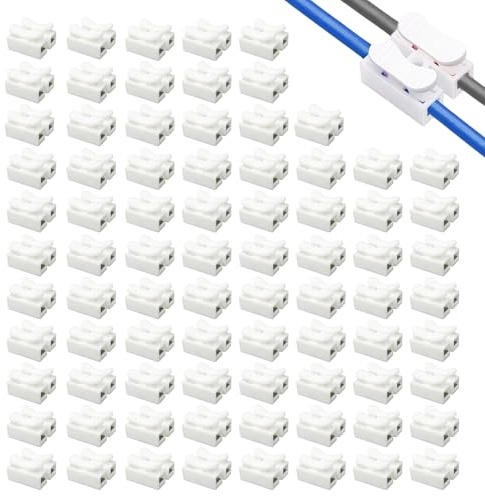 80 Pcs Connector Block Terminal Block, Wire Connectors Docking Quick Terminals Cable Connector Electrical Connector Block Push Fit Electricals Connectors Controls for Electrical Wiring