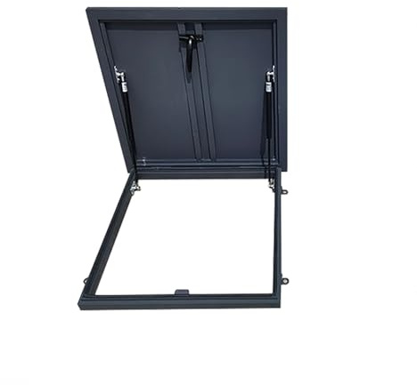 BAYTEWJX Galvanized Roof Hatch Lockable Handle Roof Vent Sealed Roof Access Door Hydraulic Support Rod for Residential.(ID75x75cm)