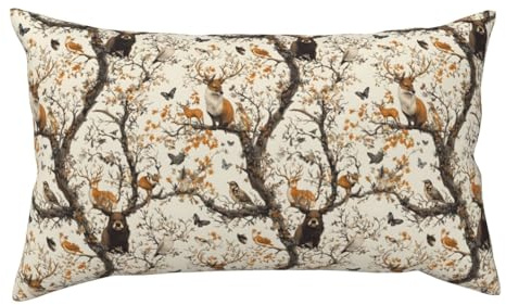 Federa per cuscino king size con stampa di piccoli animali, in microfibra, 50 x 91 cm, morbide federe per cuscino king size con cerniera, antimacchia, resistente alle pieghe