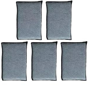 2-5Pcs Car Interior Cleaning Sponge Double Side Microfiber Soft Leather Scrubbing Sponge Car Detailing Care Wash Tools(5pcs)