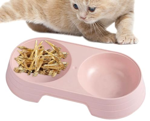 Bols pour Chiots | Bols pour Chiens Doubles surélevés Macaron | Gamelle pour Chien Bols d'eau et de Nourriture pour Nourrir Les Petits Chiens de Taille Moyenne Chats Chiots