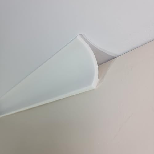 Premium HL100 Ceiling Coving Size 70x70mm | Easy Install Crown Moulding 20 M | Paint-Ready Polystyrene Cornice | Waterproof Kitchen Bedroom Living Room | 10 Lengths