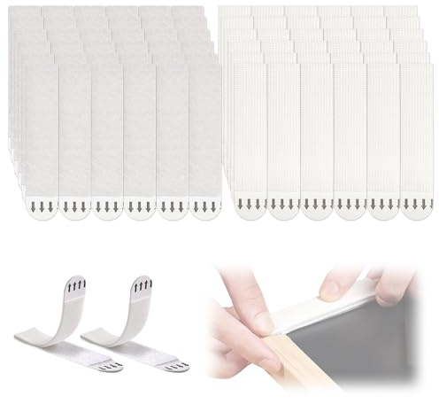 WEDAWIN 36 Tiras Adhesivas para Colgar Cuadros, 19 x 92 mm Adhesivo Cuadros Pared, Pegar Cuadros sin Clavos Pared, No Deja Residuos, Ideal para Fotos, Pósteres y Decoración del Hogar