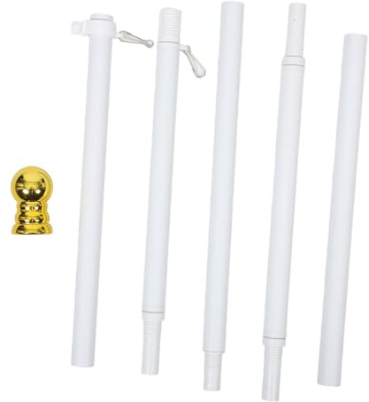 TOYANDONA Teiliger Drehbarer Aluminium-flaggenmast Wetterfest Windfest Robust Für Garten Balkon Außenbereich Rostfrei Glänzend Stabil Mit Glatter Oberfläche Verdrehungssicher