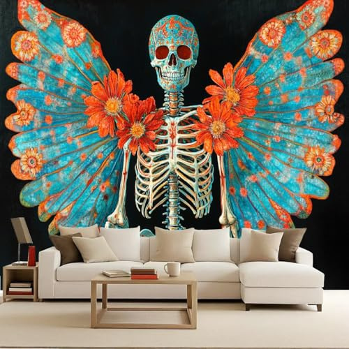 Fotomurale Teschio Carta da parati murale 400x280 cm TNT Murale Gotico alla moda Decorazione da Muro XXL Poster Gigante Design Carta per pareti Art Decò