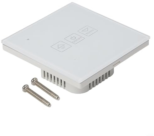 QuivyLivy Interruttore dimmer in vetro temperato, interruttore smart touch per luce LED con telecomando e design impermeabile, moderno interruttore dimmer da parete per illuminazione domestica