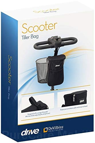 Drive Mobility Scooter Tiller Storage Security Bag Pouch Removable