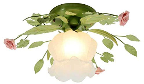 GDLight Flower Ceiling Light Pastoral Rose Romantic Chandelier Flush Mount Ceiling Light for Bedroom Living Room Hallway Stairs Balcony