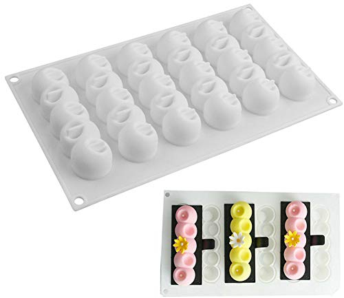 DUBENS 6-Konkaven Ball Lange Streifen-Förmigen Silikon Maus Kuchen Form 3D Backen Werkzeuge Dessert Dekoration Backformen Für Hochzeit