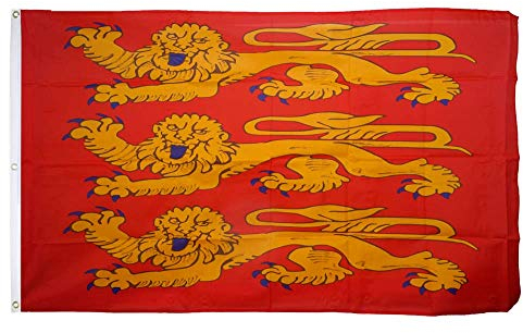 Flaggenfritze Fahne/Flagge Frankreich Haute Normandie, treis Cats - 150 x 250 cm + gratis Sticker, Premiumqualitäts-Fahne