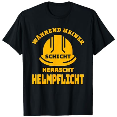 Bauarbeiter Baustelle Bau Helm Hausbau Bauhelm Helmpflicht T-Shirt