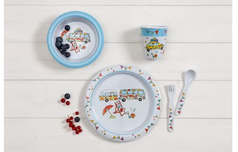 Flamefield Melamine Kids Happy Holidays Dinner Set – 5pc
