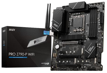 MSI PRO Z790-P WiFi Mainboard - Unterstützt Intel 12th, 13th & 14th Gen Core Prozessoren, LGA 1700-55A DrMOS, DDR5 Memory Boost 7000+MHz/OC, PCIe 5.0 und 4.0 x16, 4 x M.2 Gen4, Wi-Fi 6E, 2.5G LAN, ATX