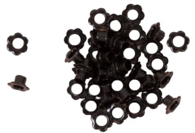 Craftelier - Packung mit 40 Blumenösen Ideal für Kartenherstellung, Scrapbooking und andere Bastelarbeiten | Gültig für Eva Gum, Tags oder Albumhüllen | Außendurchmesser: 1 cm | Farbe Schwarz