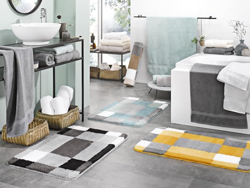 Kleine Wolke Badteppich Edge (LBH 90x60x2 cm) LBH 90x60x2 cm Silber