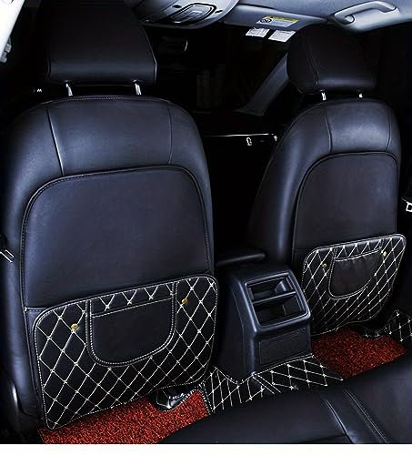 EVANEM 2PCS Anti-Kick-Pad für Autositzrücken, für Lada niva xray largus Opel Astra H G J Zafira, Antischmutz-Schutzmatte für Autositzrückenlehne,A