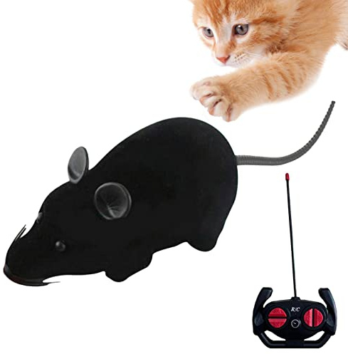 Voihamy Souris Telecommande pour Chat, Jouet pour Chat Souris Robotique, Souris RC Électronique sans Fil, Jouet Fantaisie Intéressant pour Chats Interieur, Chat Souris Simulation Jouet pour Animaux