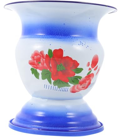 Gatuida 1satz Retro Vintage Urinal Pot Alte Enamel Urinal Spittoon Mit Rutschfestem Tragbar Für Unterwegs Stabil Und Langlebig Für Haushalt Und Camping