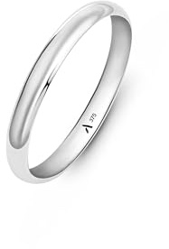 Amberta Allure Damen Hochzeits Ring aus 9K Gold