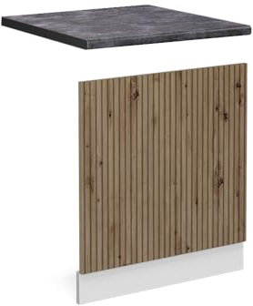 Vicco Panel Frontal R-Line, Roble Artesanal/Blanco, 45 cm, ET Antracita