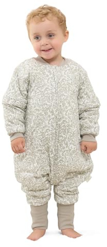 Mosebears Saco de Dormir para bebé - 2.5 TOG Saco de Dormir de Algodón Unisex para Bebés,con Mangas extraíbles, 6 – 18 Meses (Altura 75 – 85 cm)