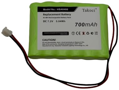 Replacement Battery Compatible with Yale Alarm control panels, HSA6300 Family Alarm Control P,fits Part No 802306063H2, GP60AAAH6BMJ, GP60AAS4BMX, HSA3800, HSA6300, HSA6400, 7.2V 700mAh / 5.04Wh