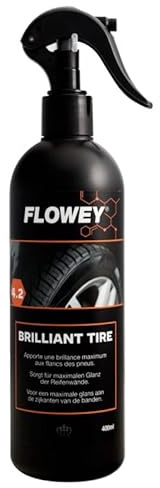 Flowey 4.2 Brilliant Tire Shine Reifenpflege - Tire Wax- Reifenschwarz - glänzende Reifenpflege - Wet Look Effekt - Reifenglanz 400ml