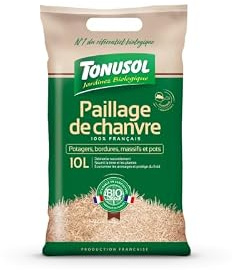 Tonusol Paillage de Chanvre Biologique - Paillage Spécial Potager - 10 L
