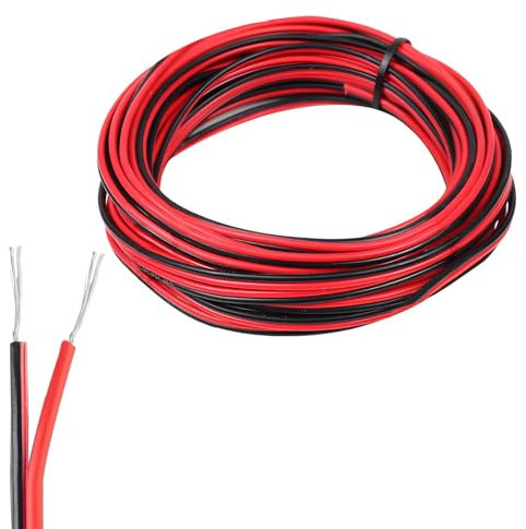 10 Meter 22AWG Electrical Wire 2 Core Black Red Wire Cable 22 Gauge 2 Pin Flexible Extension Cable for Car LED Strip Light RGB RGBW Tinned Copper High Temperature Wear-Resistant Oxidation Resistance