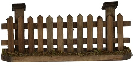 ZICOM Krippenzubehör Zaun 13,1x2,7x6cm Holz – Realistischer Miniatur-Zaun für Krippen