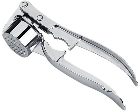 Spremiaglio in acciaio inox – Strumento tritacarne | Tritatutto portatile | Facile da spremere | Tritacarne multiuso antiruggine per, aglio, noci