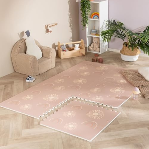Little Olly Puzzlematte - Alfie Sun Rosa - 120x180cm | Sonstige - Krabbeldecke - Spielmatte - Kinderzimmer, Babyzimmer - Jungen - Mädchen